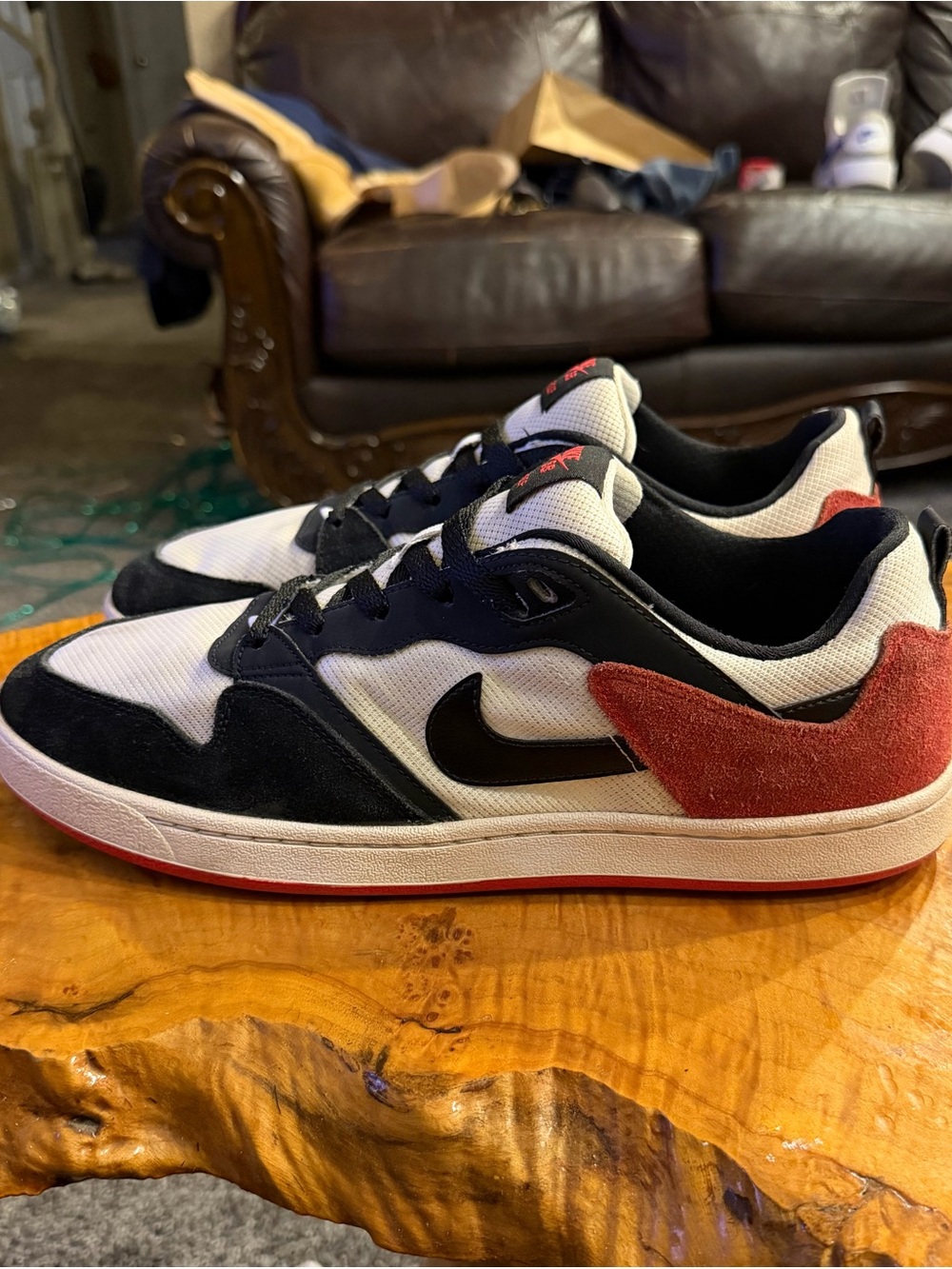 Nike SB Alleyoop Chicago Men 11.5 Women 13 White Black University Red Shoes
